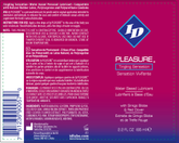 ID Pleasure Water-Based Lubricant with Tingling Sensation 2.2 Oz Enhancers Female